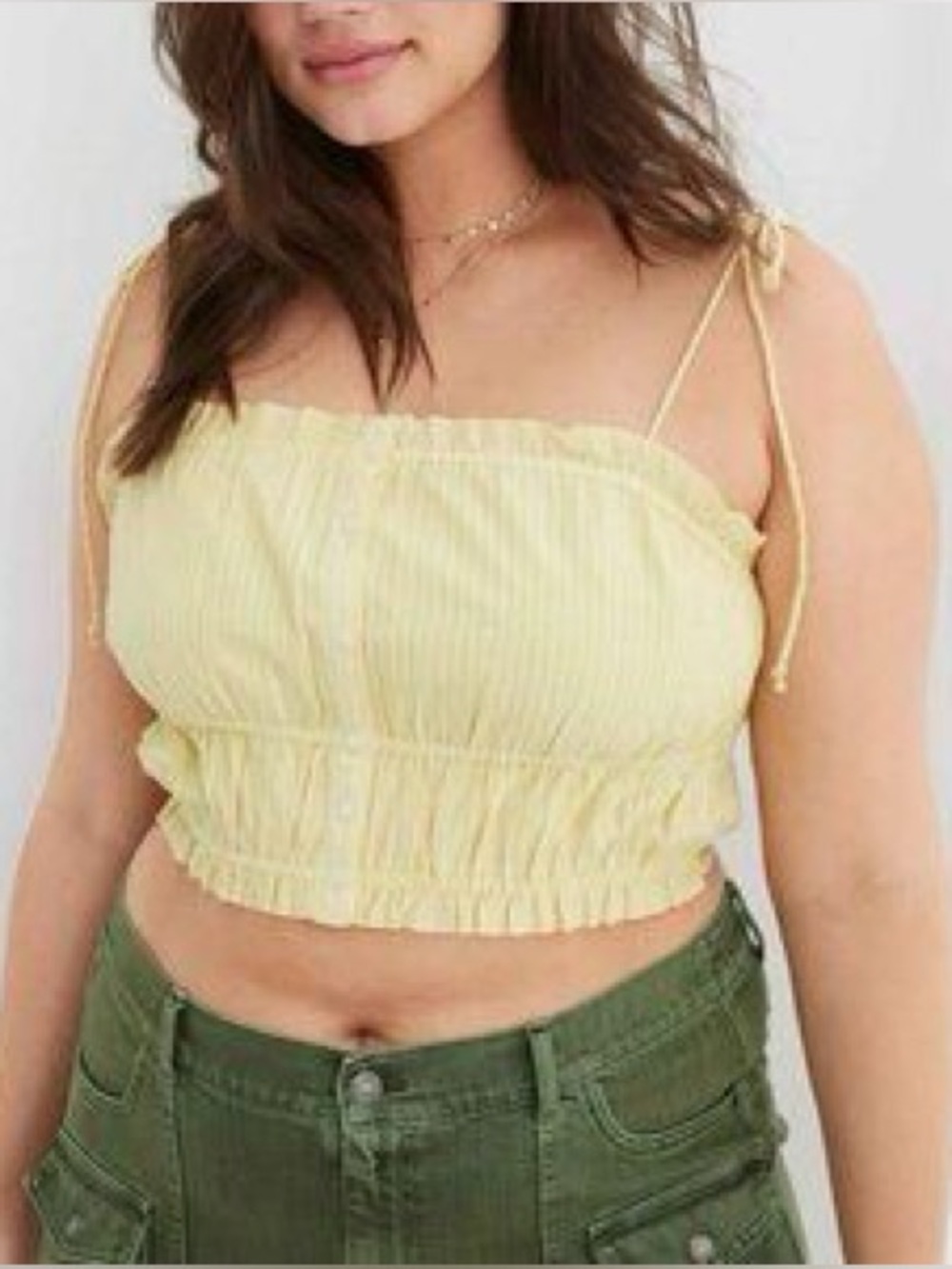 Aerie Smocked Tank Tie top